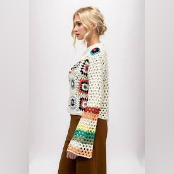 Multicolor Crochet Sweater - Picture 8 of 8